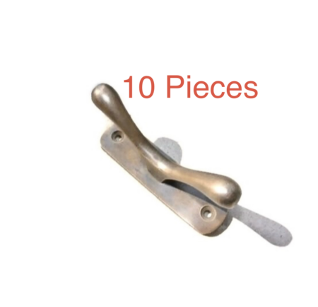 10 Solid Brass CLEATS 3.5" – Heavy Rope Tie Down Hooks – Boat Marine Brass Cleats – Handmade Wall Hooks Set of 10