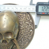 round large SKULL head ring pull Handle pure brass 4" day of the dead door KNOCKER Knocker Bronze Art Scary Decoration Interior Design