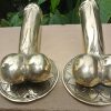 large penis DOOR PULL or HOOK hand made brass 9 " handle seaside aged green patina beach