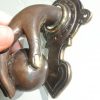 small hand fist ball front Door Knocker hand 6 " inches long fingers solid pure brass hollow 11 cm vintage old style aged hinged pull banger