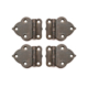 4 pieces small OFFSET hinges 2 vintage aged style solid Brass 5.5 cm DOOR heavy cabinets bronze oxidized patina