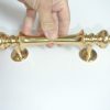 large DOOR handle pulls pure solid hollow SPUN brass vintage aged old style 12" natural polished brass shiny