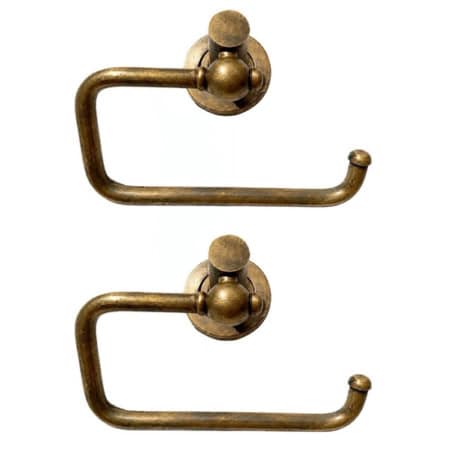 VINTAGE style SOLID BRASS TOILET ROLL HOLDER – HEAVY ANTIQUE OLD STYLE BATHROOM FIXTURE – 16 CM