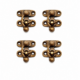 4 Heavy Solid Brass Tiny Box Latches – 30mm Vintage Jewellery Box Catches – Antique Style Hasp Locks