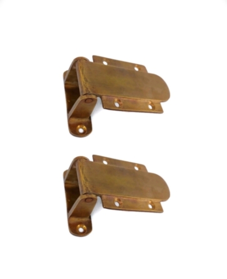 2 Rebated Rare ICE BOX Hinges Solid Pure Brass Heavy Offset 3.12 Antique Style Vintage Handmade Hinges 9 cm