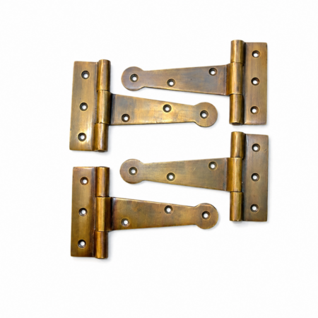 4 x 4 Solid Brass Small Heavy Duty Hinges – Vintage Aged Style (45B) 2 pair