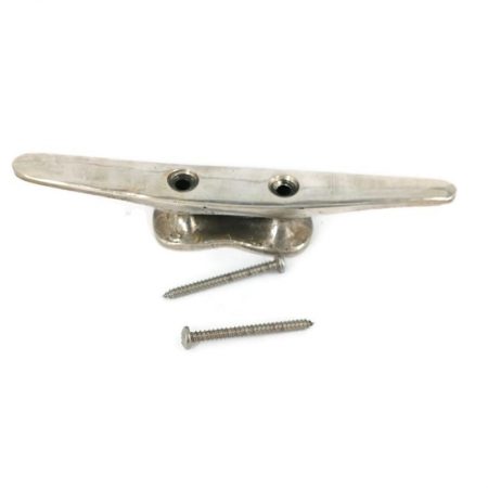 4 rustic basic quality CLEAT tie downs solid heavy 100% brass boat cars tieing rope hooks hand made ship 5.1/2"