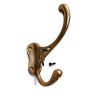 COAT HOOKS watson 486 solid brass old style 4" Deco hall stand vintage style heavy bronze oxidized patina 12 cm