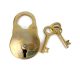 POLISHED Vintage style PADLOCK & Keys Solid Brass Antique age Lock hand made 4" lock BOX Antique Vintage style SKELETON Keys Safe Lock (Copy)