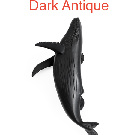 Humpback Whale Door Pull Handle – Polished Heavy Brass Seaside Grab Handle 12
