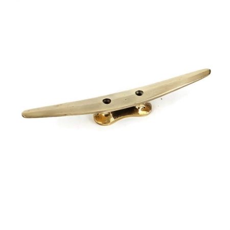 4 large CLEAT 8" tie down POLISHED solid 100% heavy brass boat cars 20 cm tieing rope hooks hand made ship jetty ship chancellery