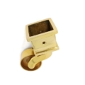 Square Brass Sabot Castors 3.1/2" High Furniture Feet Cup Covers Chair Table Wheel Covers Antique Style