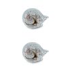 4 Small Knob chrome plated cute FOX shape sleeping with tail Screw knobs 5.cm Solid Brass Kitchen Drawer Antique Style 2 " inches