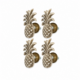 4 Small Pineapple Handles Knobs Solid Pure Brass Pulls Kitchen Cabinet Drawer Antique Beach Seaside Vintage 2.14 6cm