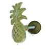 4 small Pineapple handles aged solid pure 2.1/4" Brass PULL knobs kitchens antiques 6 cm beach seaside vintage old antique green