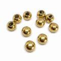 10 Small Solid Brass Bed Ball Knobs B7 – 14mm Threaded Vintage Style Cot & Bed Finials