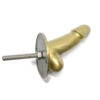2 cast small Door Pull or Hook 2.1/2 inch long Penis Shape Heavy 6.5cm 2” back plate Solid Brass door handle grab pull hand made bolt thread