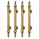 4 stunning door handle pulls solid spun 45 cm hollow brass vintage aged old style 17 inch GRABS