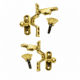 Pair of Solid Brass Mirror Fittings – swing Dressing Table Mirror Hinges – Recessed Deco Swivel Arms – 2.25 Antique Style Hardware