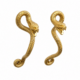 Pair Curly Snake Solid Brass Door Pull Handles 7” Left & Right Handmade Cabinet Pulls