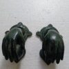 Antique Green small hand fist ball front Door Knocker hand 6 " inches long fingers solid pure brass hand fist ball front Door Knocker hand fingers 6 " inches long solid pure brass hollow 11 cm old style hinged antique seaside green beach hollow 11cm vintage old style