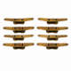 8 Solid Brass Large Boat Cleats – 140mm Heavy Duty Rope Tie Down Hooks – Jetty, Pier & Marine Cleats
