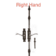 RIGHT HAND SIDE Solid Brass Cremone Bolt Set –Complete Back-to-Back Lever Sets, 110 Inch