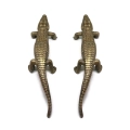 pair Brass Crocodile Door Pull Handle 12” Heavy Alligator Grab Antique Vintage Style Door Handle Left and Right 30cm