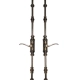 2 sets LEVER version 110 inch kitchen Cabinet door CREMONE solid brass Rustic hand made Heavy Bolt