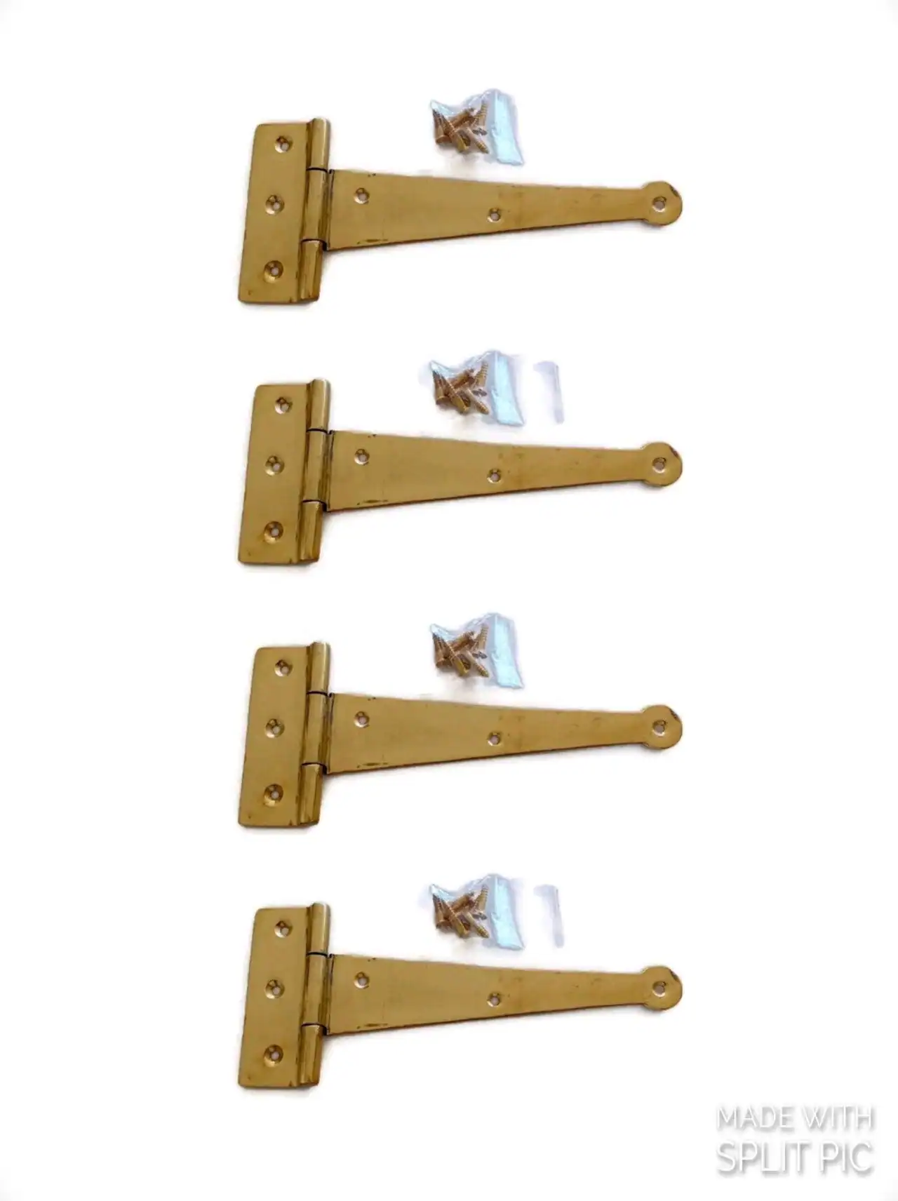 4-Pack Antique Brass Flap Hinges – Lengthened Axis, 2.2" Plate, 1.6" Open Width, Vintage Style For Wood Boxes & Cabinets