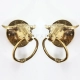 4 pieces Solid brass 4 nice Buffalo Head Horn Bull Handle Pull Ring 7cm Old Style Hook Ring very heavy cast steer ring grab