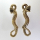 2 hollow SNAKE python brass door PULL old style polished heavy house PULL handle 35cm stunning hand made