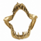 Large Brass Shark Jaw Statue 11.5” Heavy Shark Teeth Sculpture Vintage Ocean Desk Decor 29cm