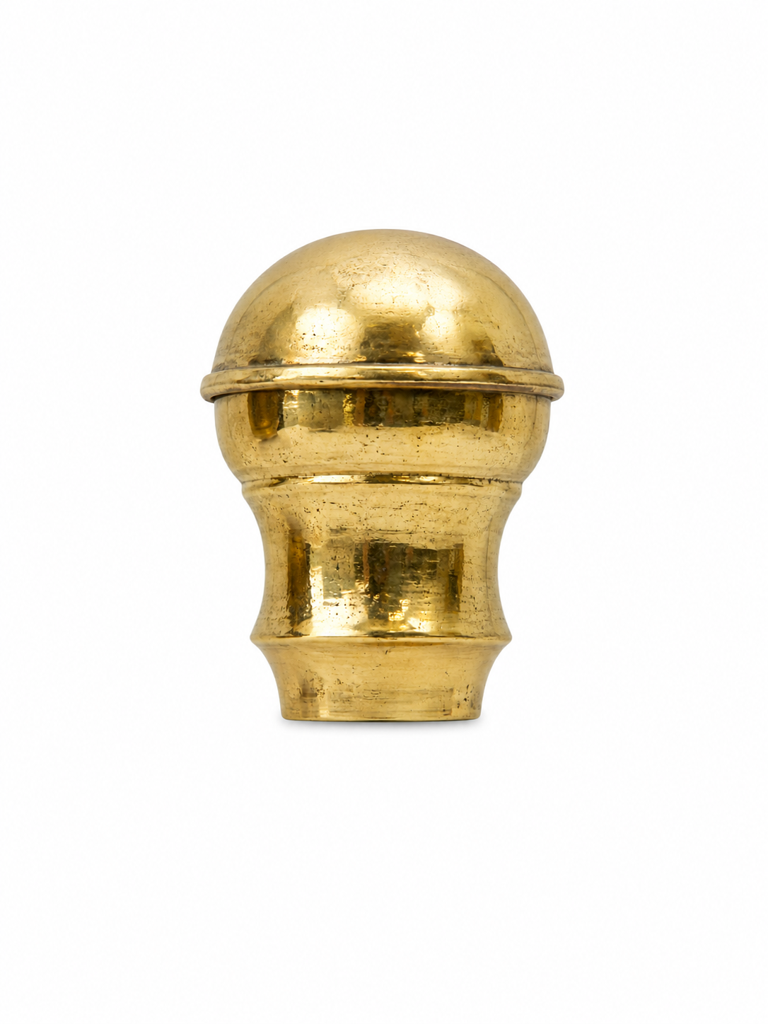2 Brass Bed Knob Open End B6 Shoulder Spun Vintage Antique Style Post Cap Large