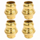 4 x Large 2 Spun Brass Bed Post Sleeves – Vintage Antique Style – Open Ends