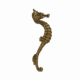 Small Seahorse Solid Brass Door Pull Handle – 10.1/2" Vintage Nautical Style