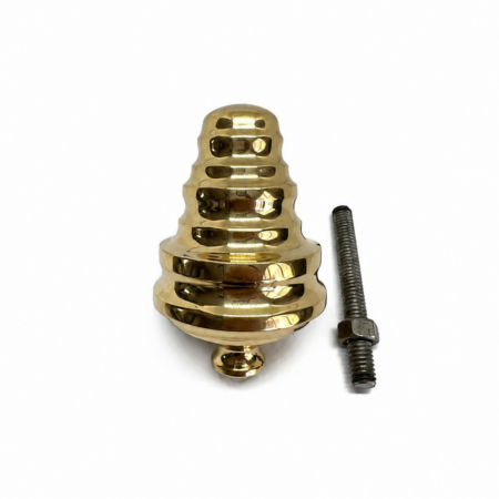 Solid Brass Bed Knob B2 Large – 3½ High Heavy Hollow Cast Brass Vintage Style