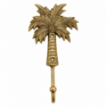Solid Brass Palm Tree Hook 6.5 Vintage Antique Wall Coat Hook Heavy Duty + Tariff Paid