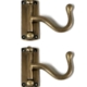 small folding COAT HOOK door heavy solid brass furniture old style swing arm