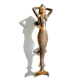 Medium MERMAID Solid Brass Door Pull Handle – 13" Vintage Beach Seaside Style Handle – Heavy Aged Brass House Pull