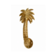 Small Palm Tree Brass Door Handle, 9 Inch (24 cm), Solid Brass Hand Made Pull, Polished Vintage Style