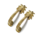 Set of 2 Solid Brass Palm Tree Door Pull Handles 12 Tropical Front Door Grab Handles Heavy Cast Brass