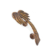 Solid Brass Palm Tree Door Pull Handle 12" Tropical Rustic Front Door Grab Handle – Left or Right Version