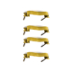 2 Small Solid Brass D Pull Handles 3.5" (90mm) – Heavy Ribbon Style Drawer Pulls – Vintage Kitchen Cabinet Hardware