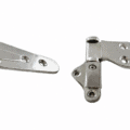 2 x Solid Brass Ice Box Hinges 5 inch total overall Offset 32mm 1.14 inch  Heavy Duty Vintage Cast Brass