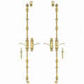 Solid Brass Cremone Bolt Set – 2 Complete Back-to-Back Lever Sets, 110Inch espagnolette door hardware