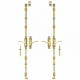 Solid Brass Cremone Bolt Set – 2 Complete Back-to-Back Lever Sets, 110Inch espagnolette door hardware