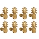 4 Small Pineapple Handles Knobs Solid Pure Brass Pulls Kitchen Cabinet Drawer Antique Beach Seaside Vintage 2.14 6cm