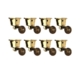 8 Solid Brass Square Cup Castors 1.14 Antique Furniture Wheels, Heavy Brass Table Chair Bed Castors 32mm Vintage Style