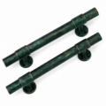 2 Tube Door Handles 16" (40cm) — Hollow Grab Pulls for Glass/Metal/Wood (Pair)